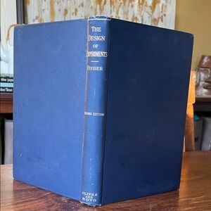 1937 The Design of Experiments by R.A. Fisher Vintage Navy Hardcover